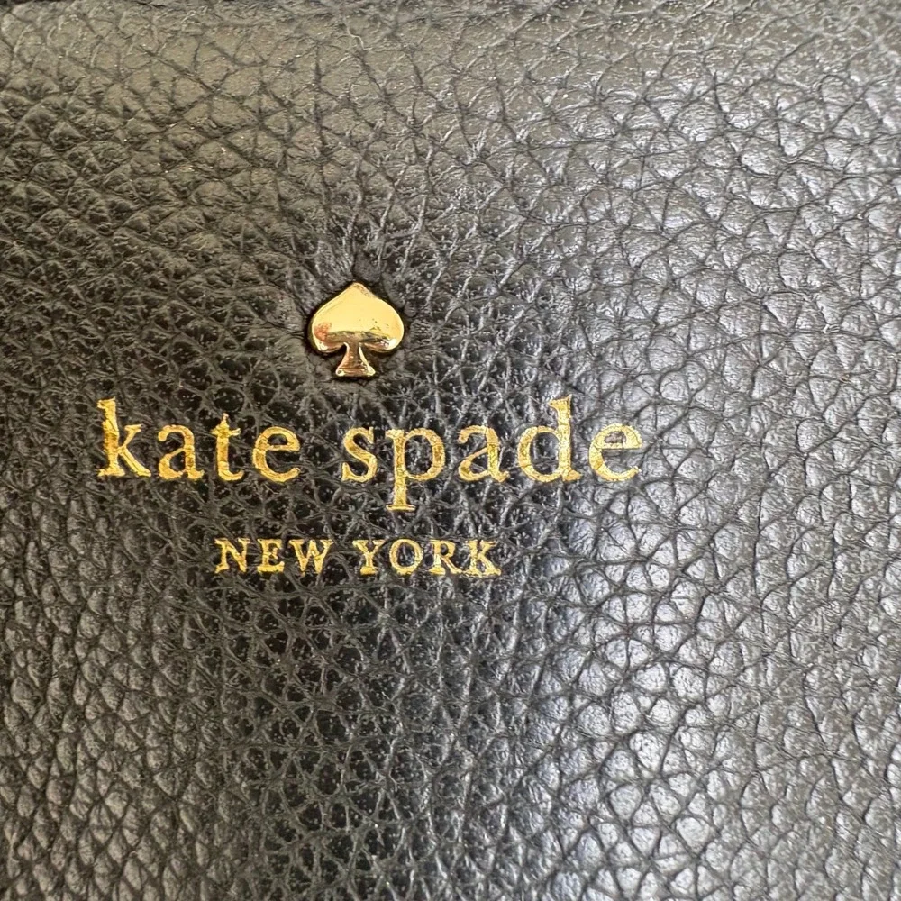 Kate Spade Larchmont Avenue Evangelie 100% Cow Leather Satchel Black Luxury